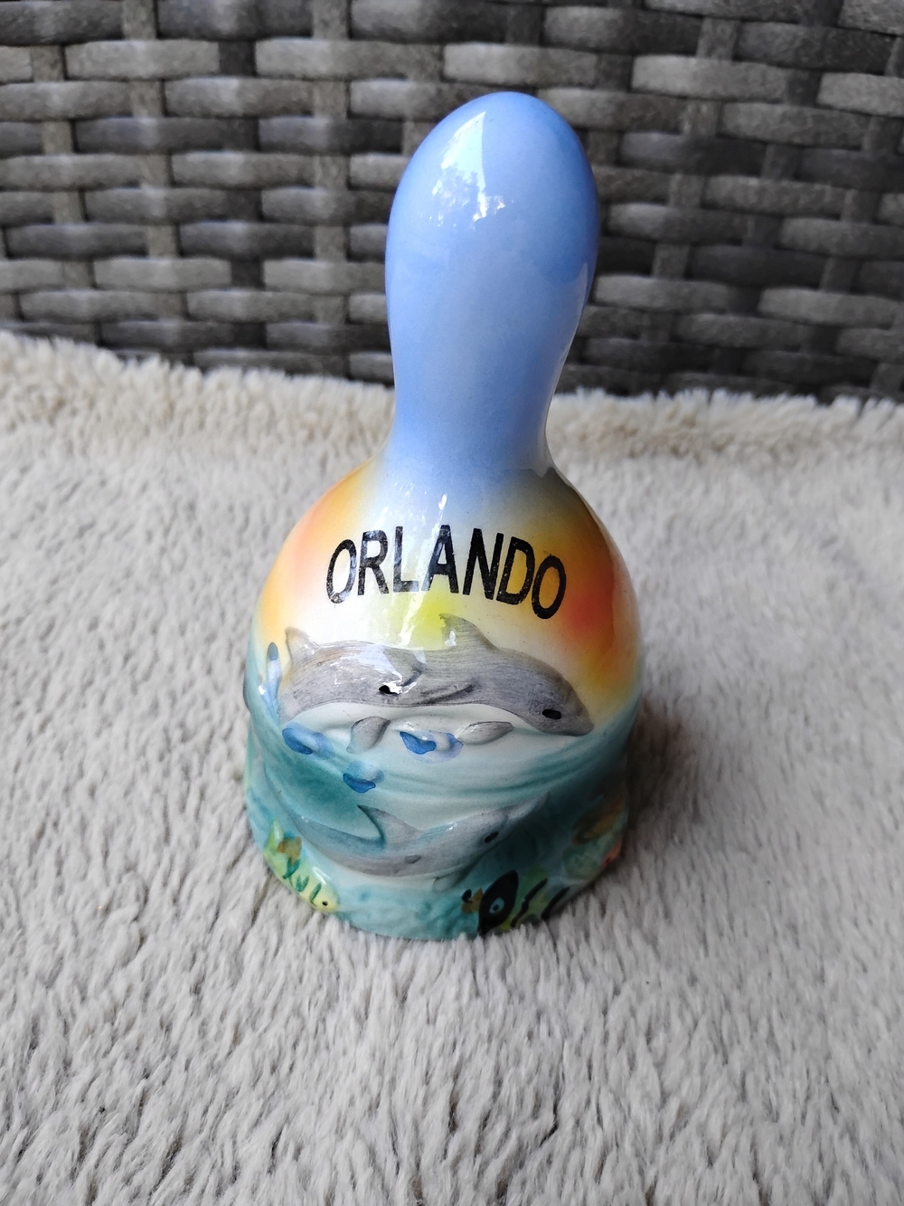 Orlando Blue Dolphin Decorative Bell